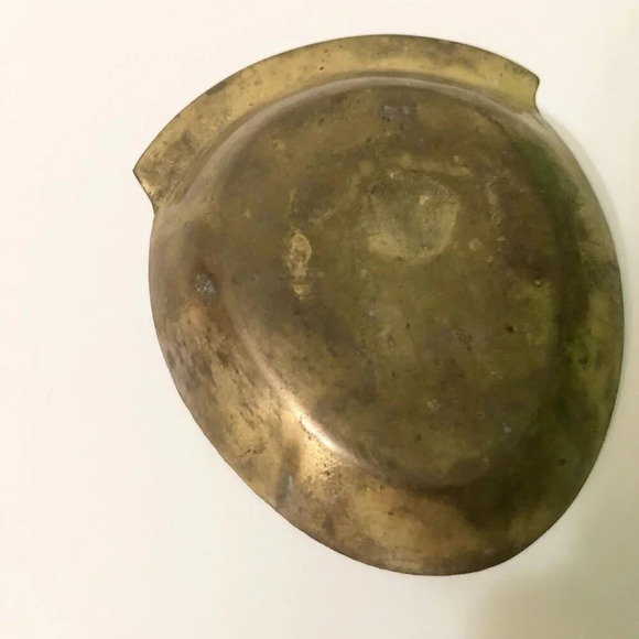 Vintage Brass Pocket Change Dish Trinket Jewelry Key Holder Coin Bowl - Picture 11 of 14